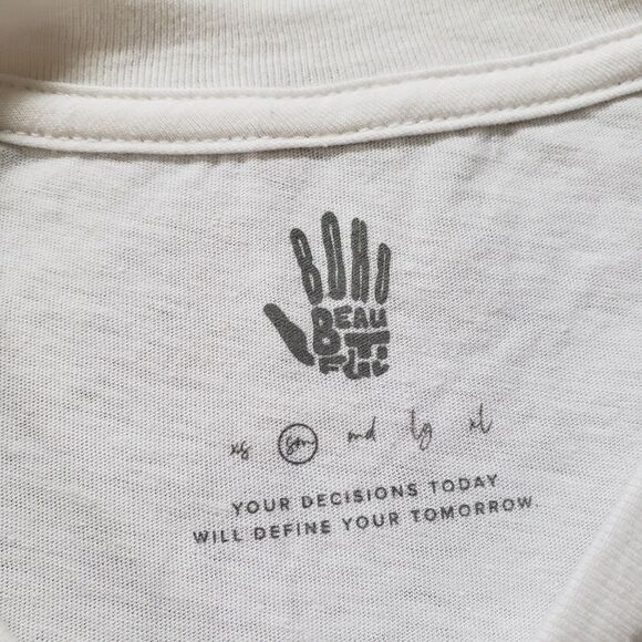 Boho Beautiful Anjali Eco Praying Hands Graphic T-shirt Soft Cotton White Size S - Picture 3 of 5